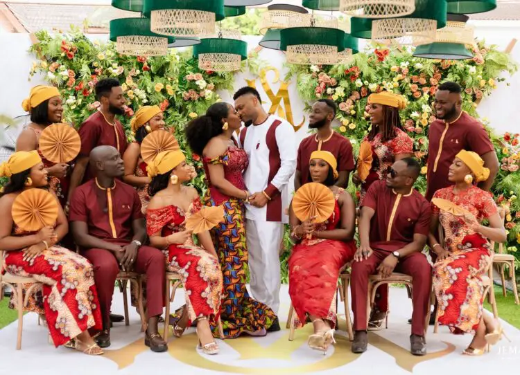 THE BRIDAL PARTY IN A GHANAIAN WEDDING