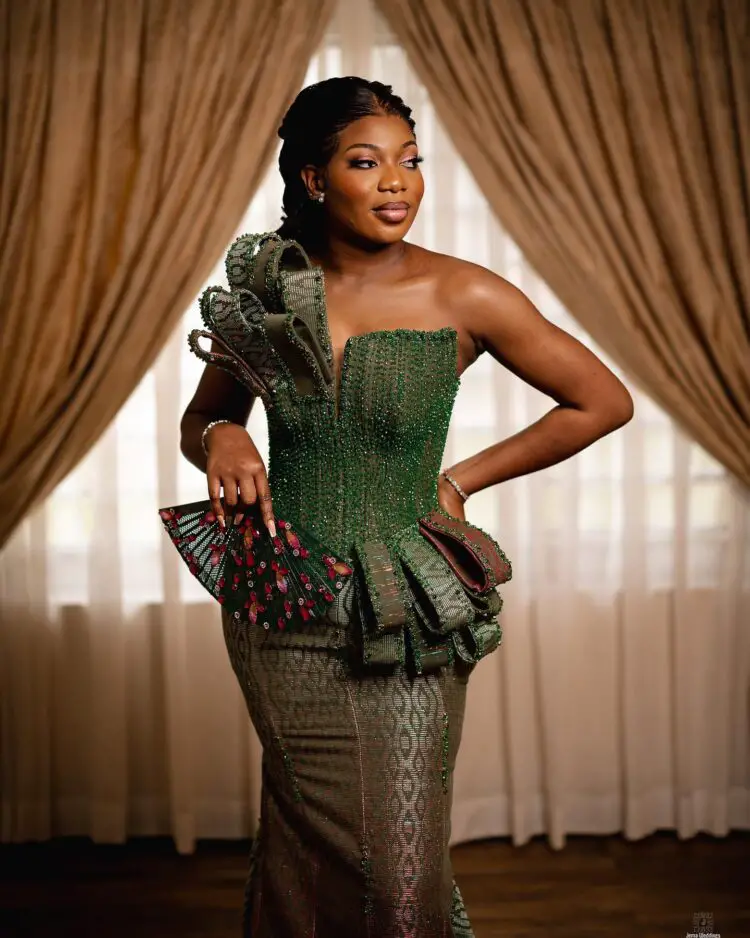 Green Kente Styles – 35 Styles For The Chic Ghanaian Bride.