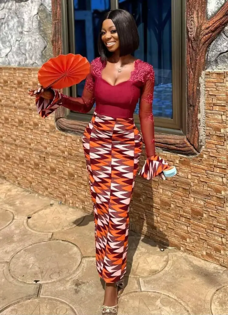 30+ Kente Inspired Wedding Guest Dress Styles in Ghana