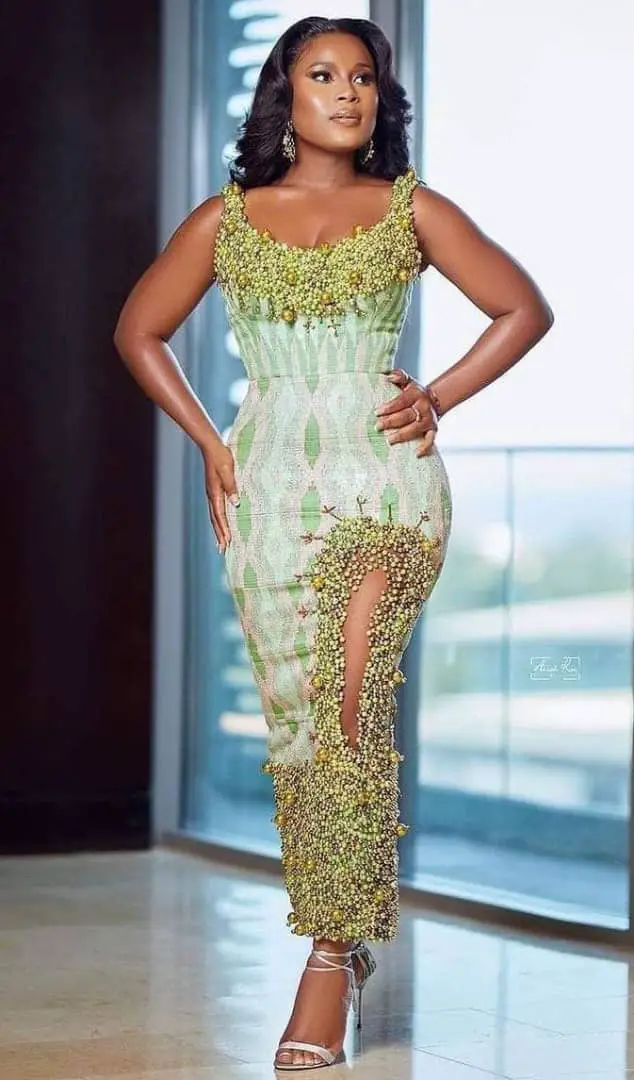 30+ Kente Inspired Wedding Guest Dress Styles in Ghana