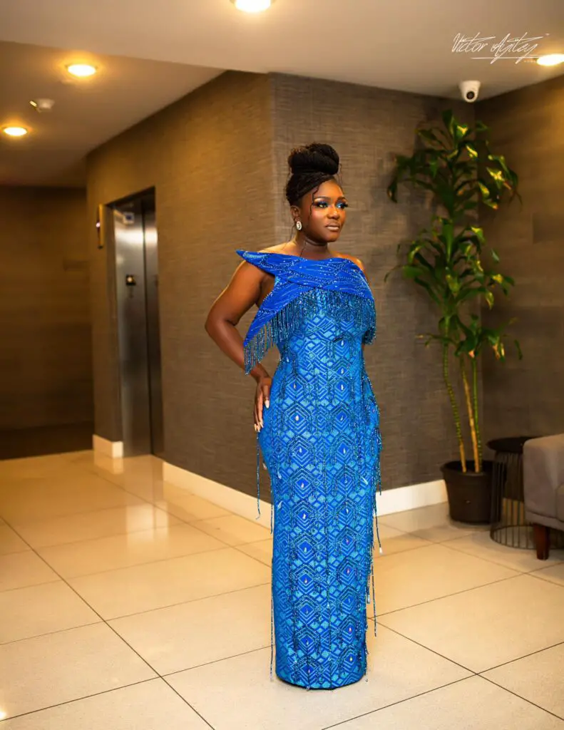 Dentaa in a Wedding Guest Dress Styles in Ghana