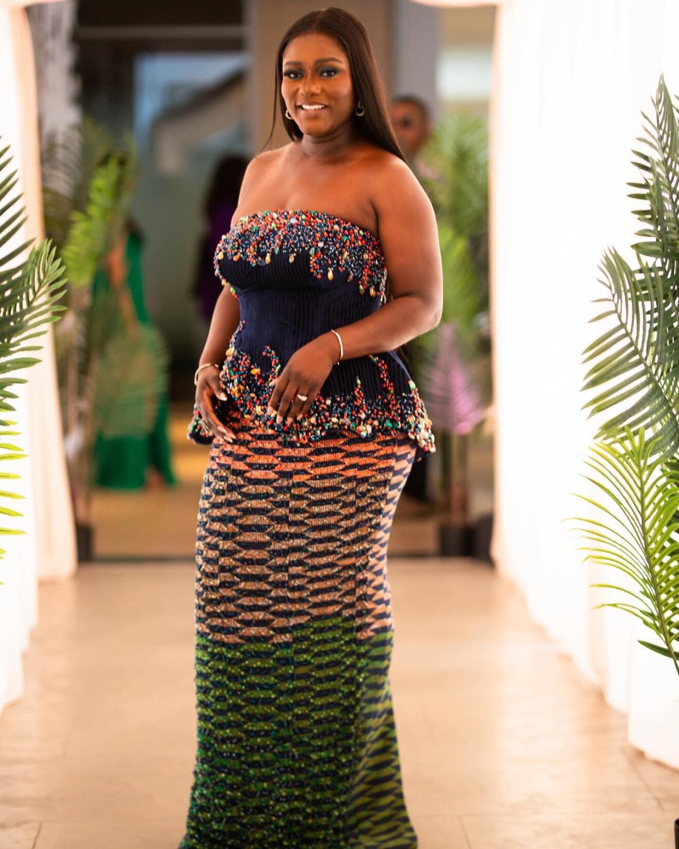 30+ Kente Inspired Wedding Guest Dress Styles in Ghana - Kente Knots