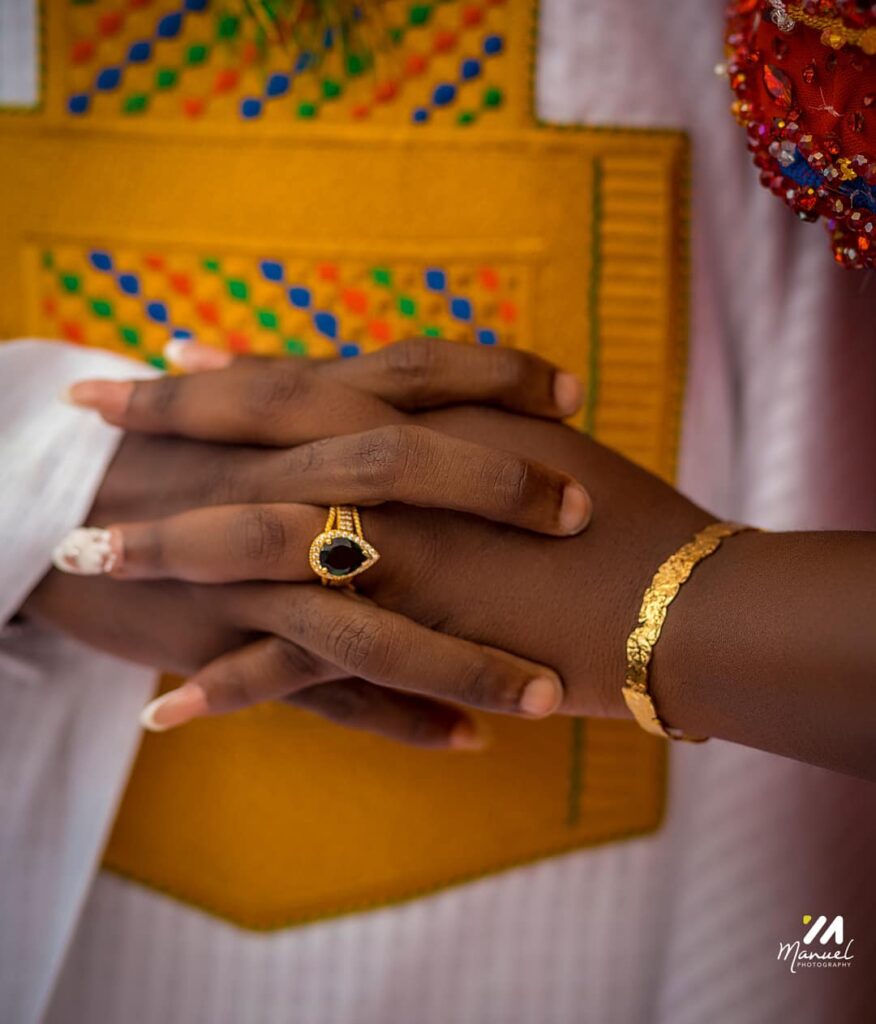 Akwaboah and his wife's wedding rings