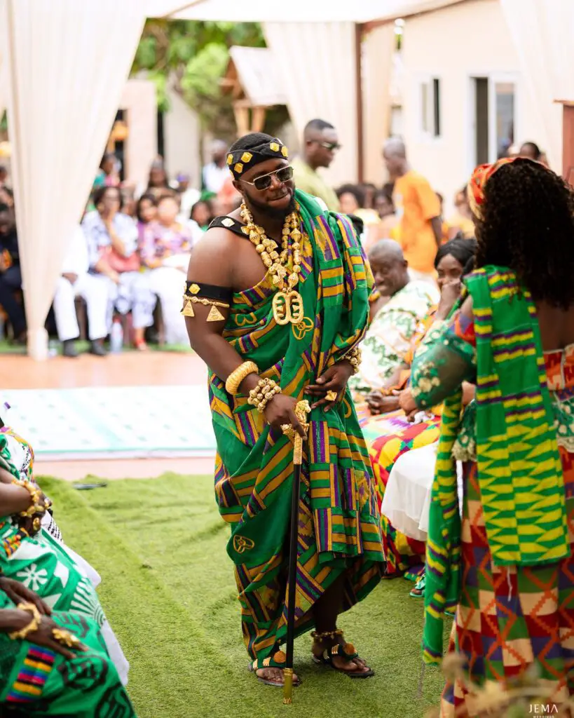 A GHANAIAN GROOM IN FULL ROYAL REGALIA