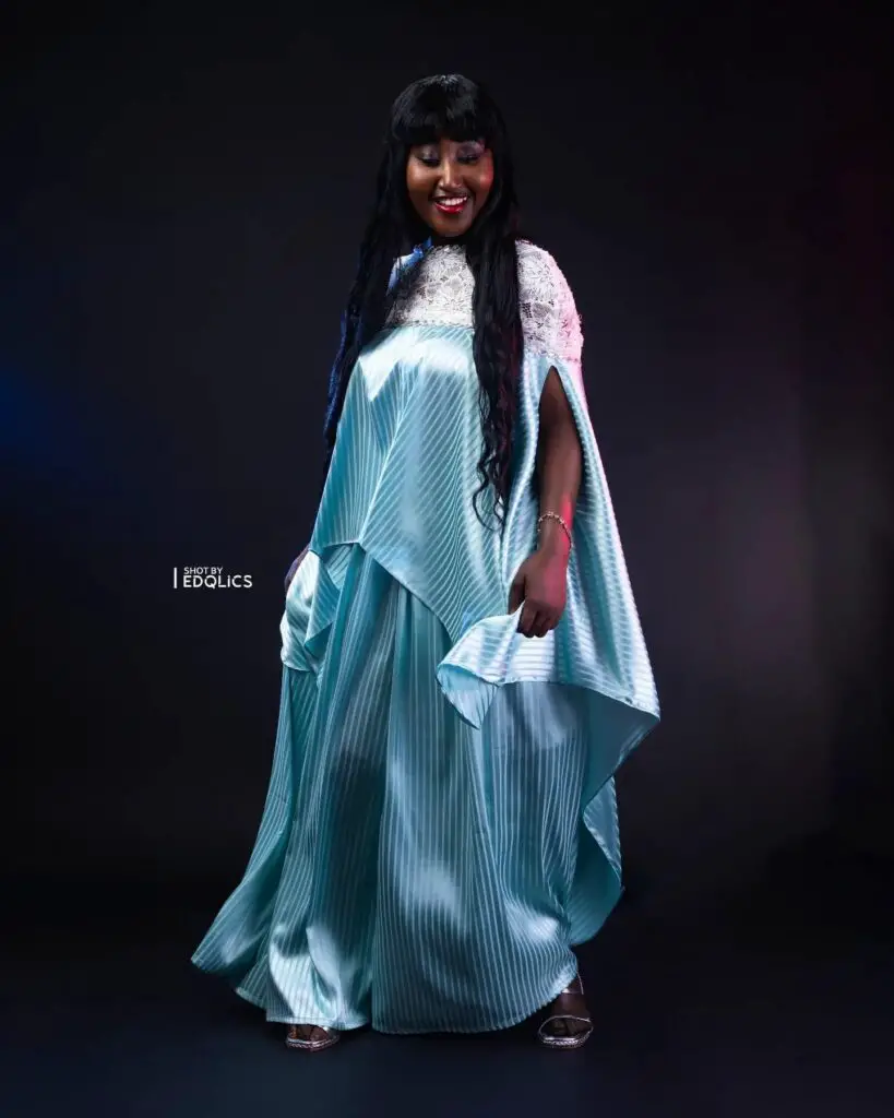 Bri Wireduah in a beautiful dress