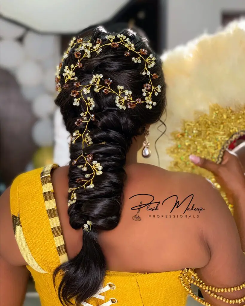 bridal hairstyle with accessory