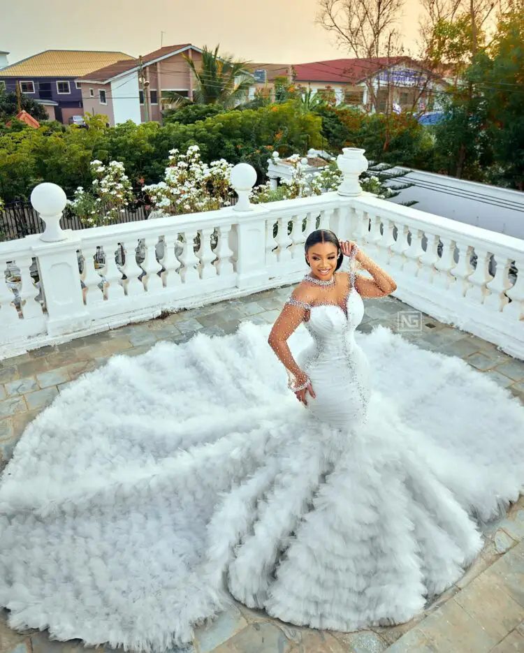 serwaa amihere in wedding dress