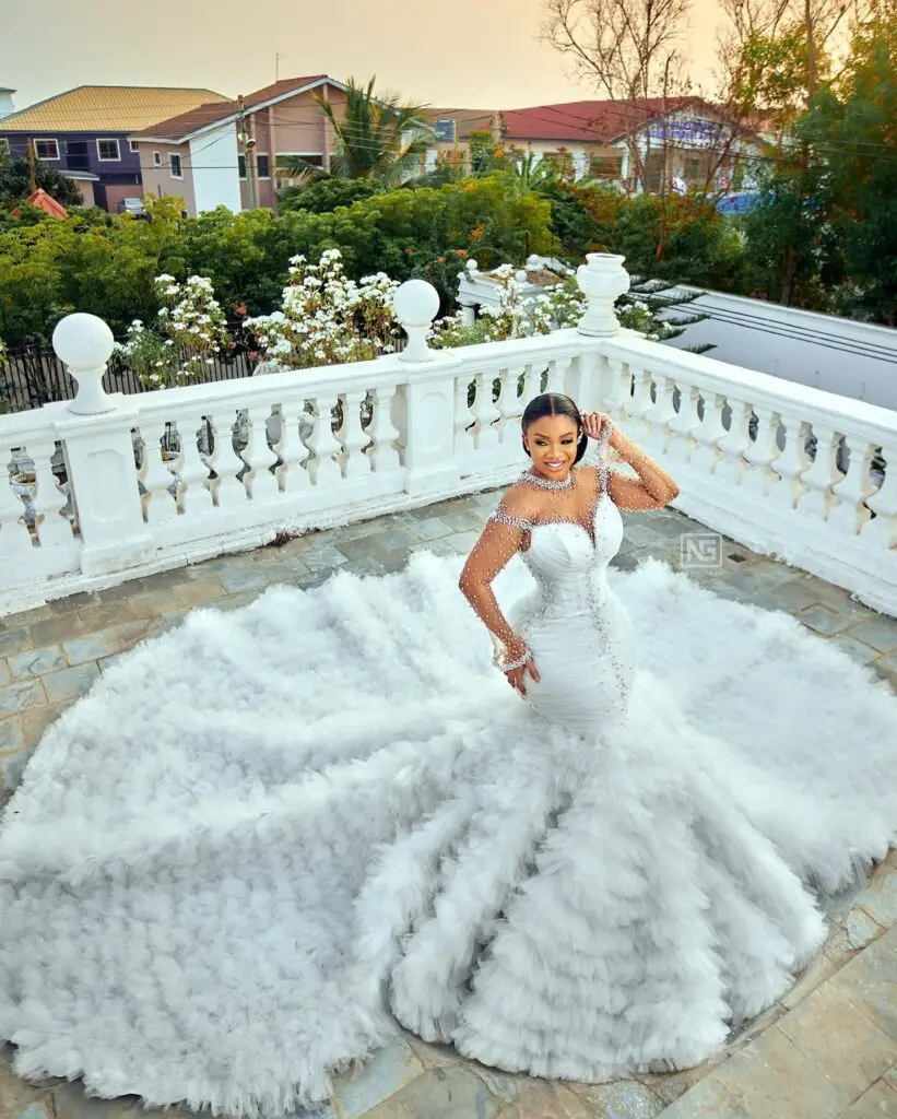 serwaa amihere in wedding dress 