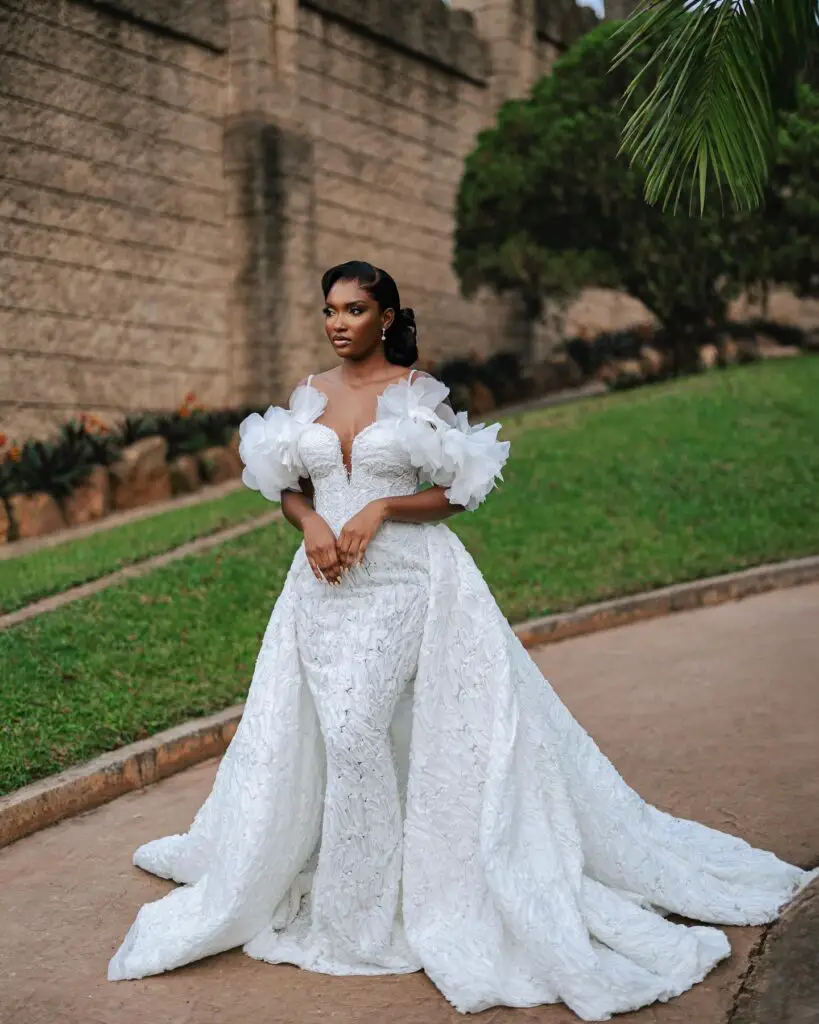 wedding dress with train