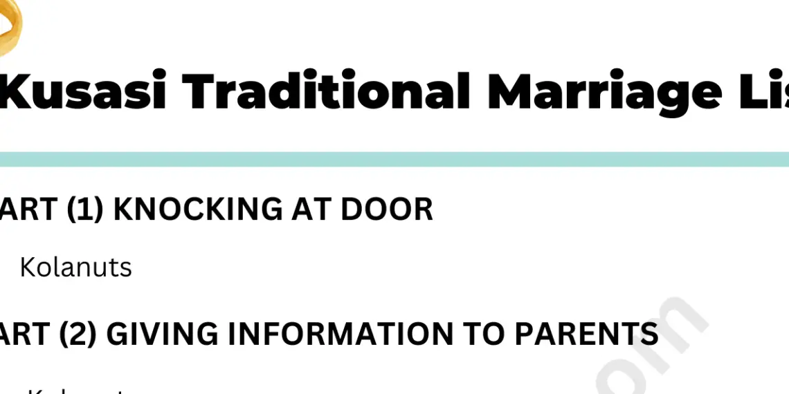 Image of kusasi marriage list