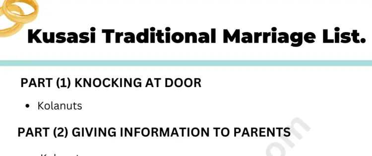 Image of kusasi marriage list