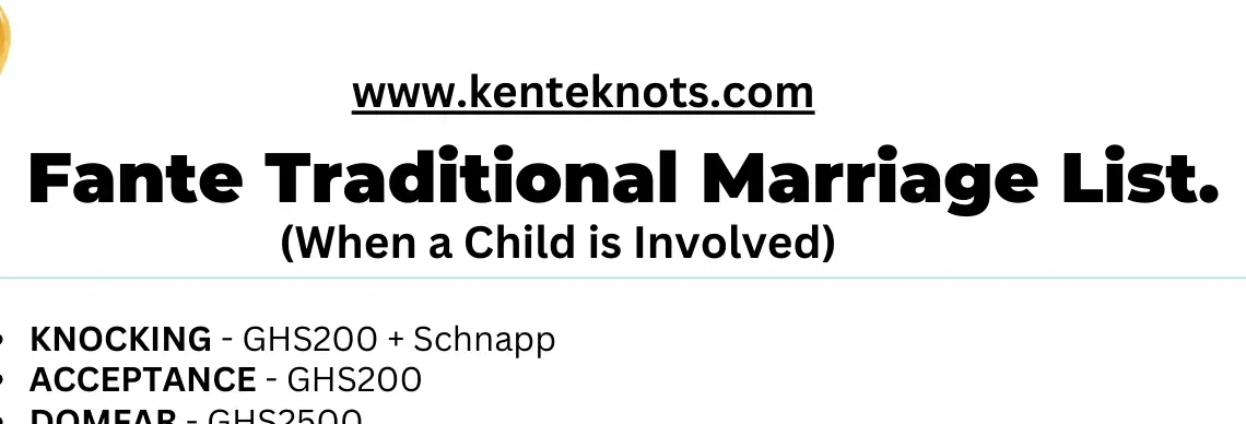 Fante Traditional Marriage List Picture