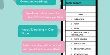 Ghanaian Wedding Planning Template Excel