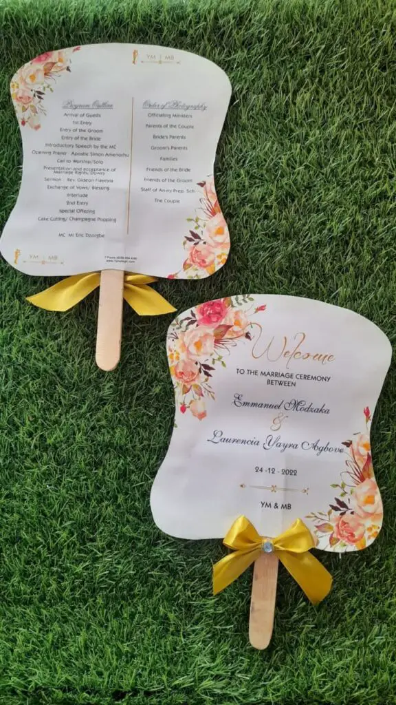 fan Wedding Program Outline
