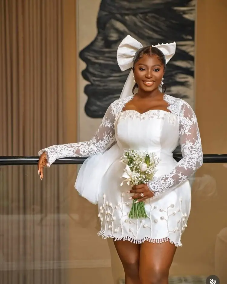 Bridal Mini Dress Civil Wedding