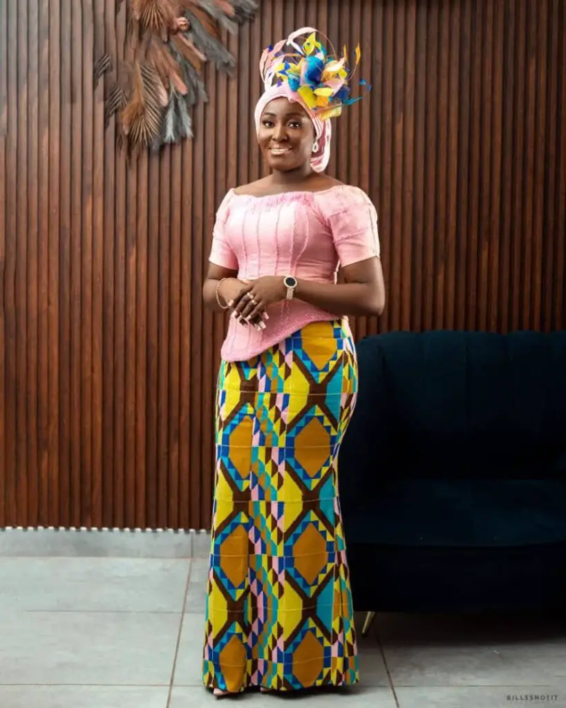 Stunning Kente Outfit for Wedding Guest - Female Version