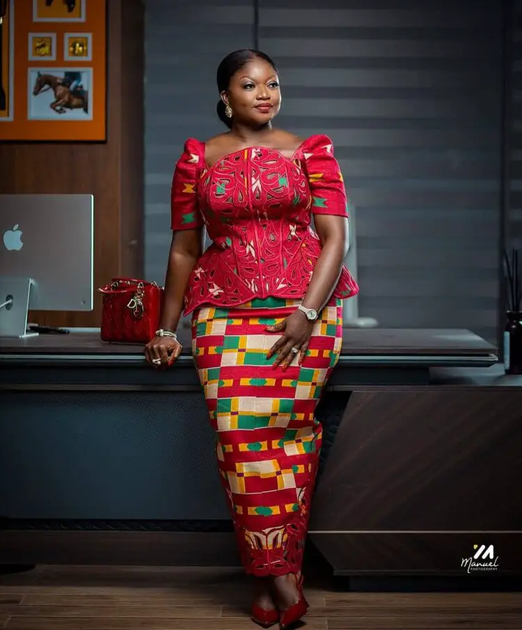 Stunning Kente Outfit for Wedding Guest - Female Version