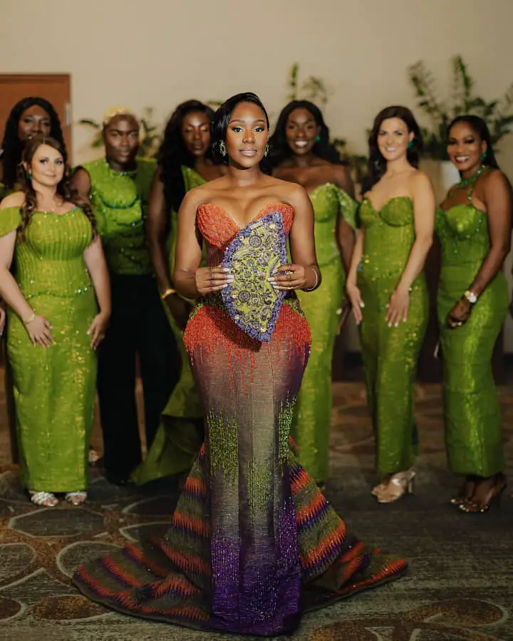 GHANAIAN BRIDE AND BRIDESMAIDS