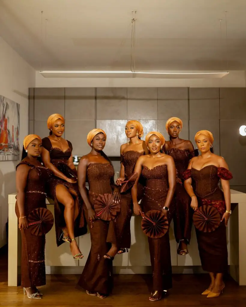 These Bridesmaids Nailed Plain Kente in Style