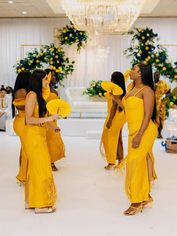 These Bridesmaids Nailed Plain Kente in Style