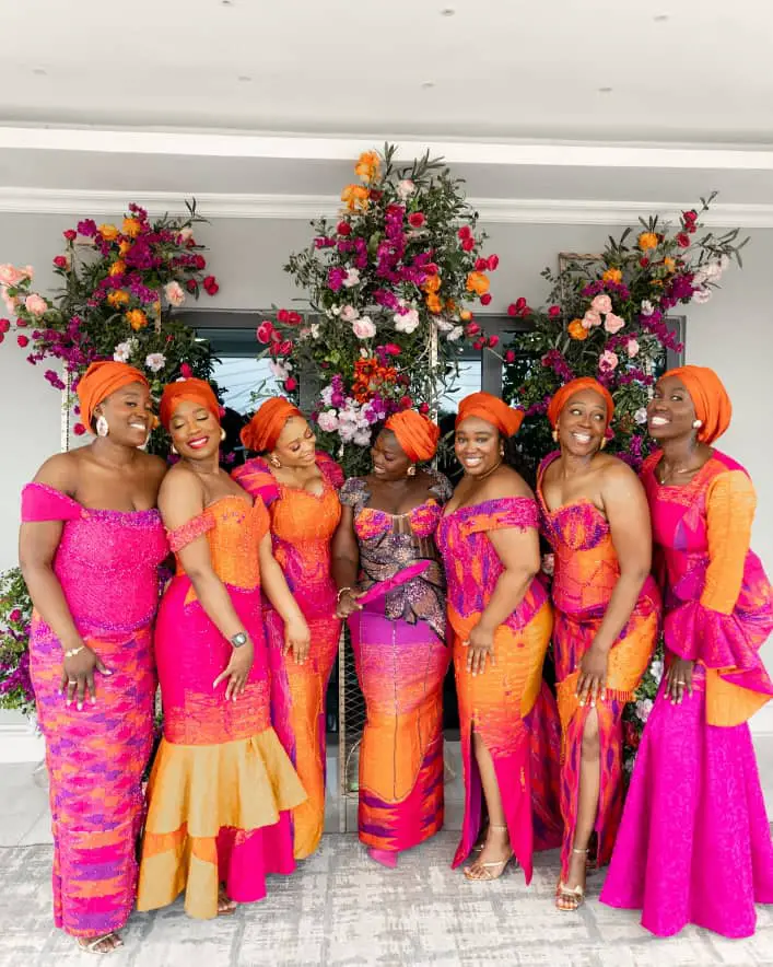 These Bridesmaids Nailed Plain Kente in Style
