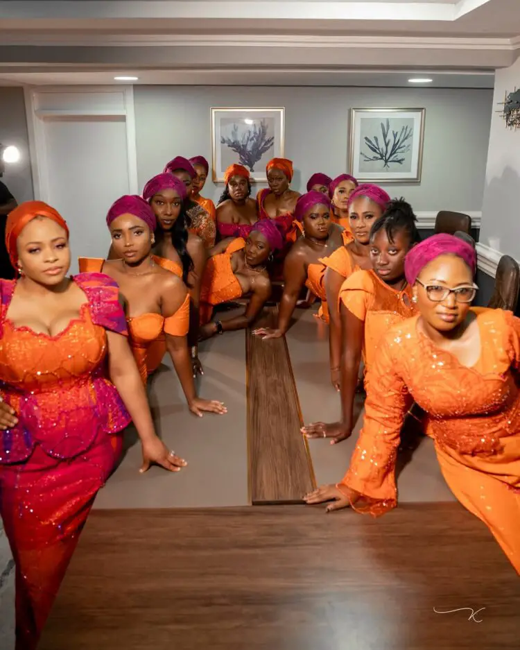 These Bridesmaids Nailed Plain Kente in Style