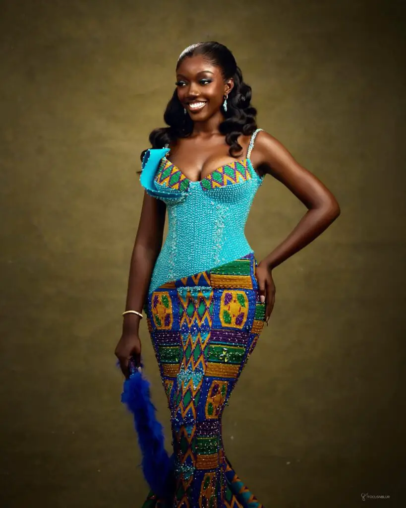 BRIDE IN BLUE KENTE