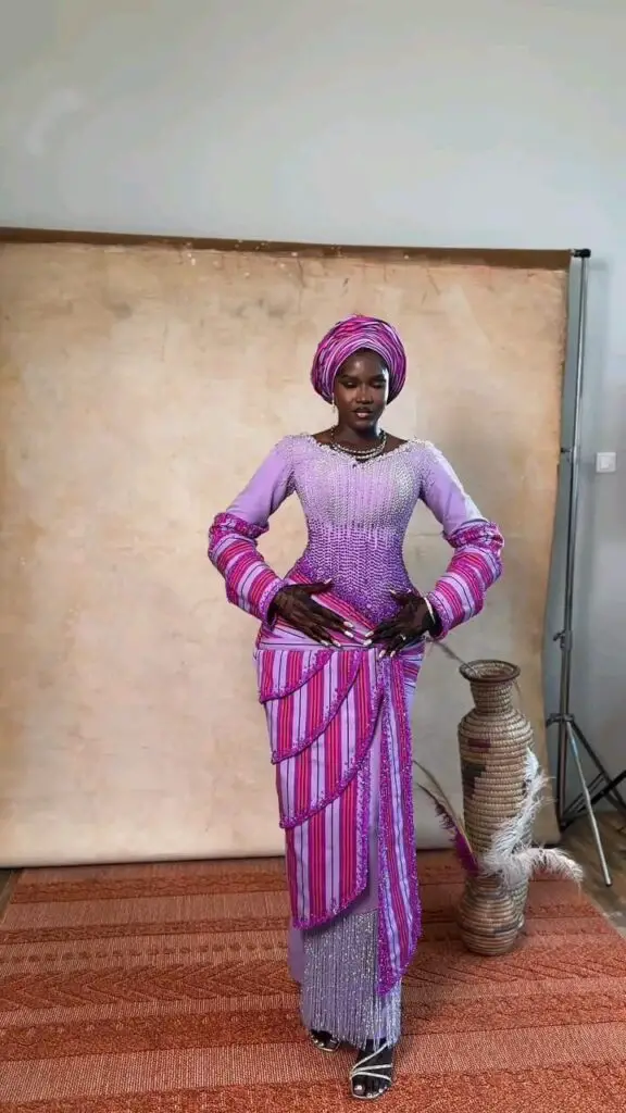 These Stunning Fugu Cloth Styles Are for Brides Who Love to Stand Out