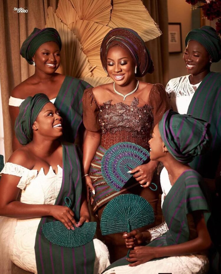 GHANAIAN BRIDE AND MAIDS